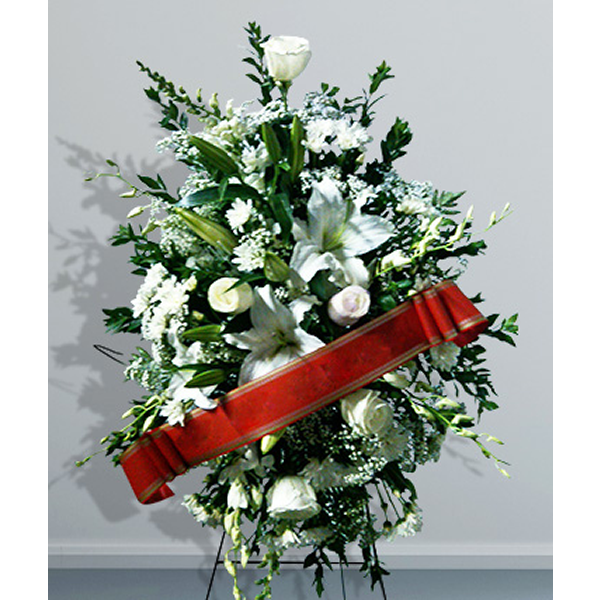White Easel With Banner