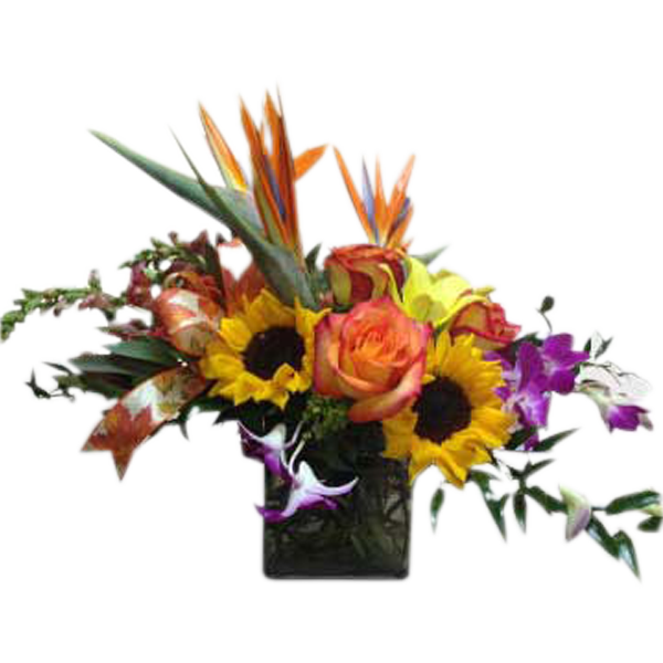 Cube Centerpiece with Birds