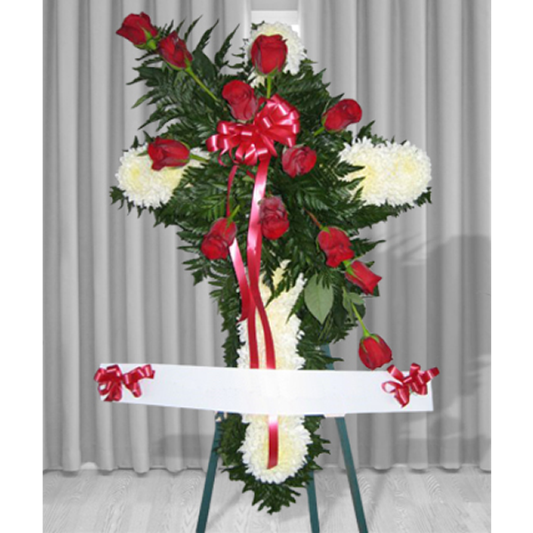 Cross of Chinas and Roses