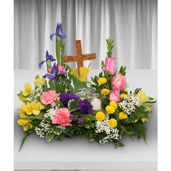 Spring Garden with Cross