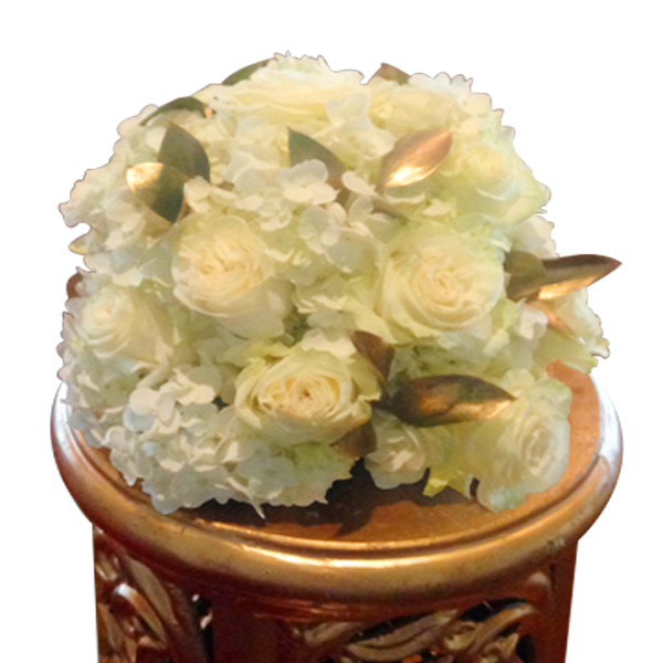 Copper & White Wedding Centerpiece Decoration