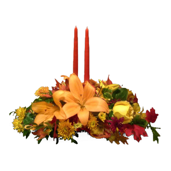 Autumn Lilies Centerpiece