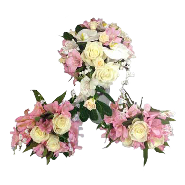 Bouquet Grouping in Pinks