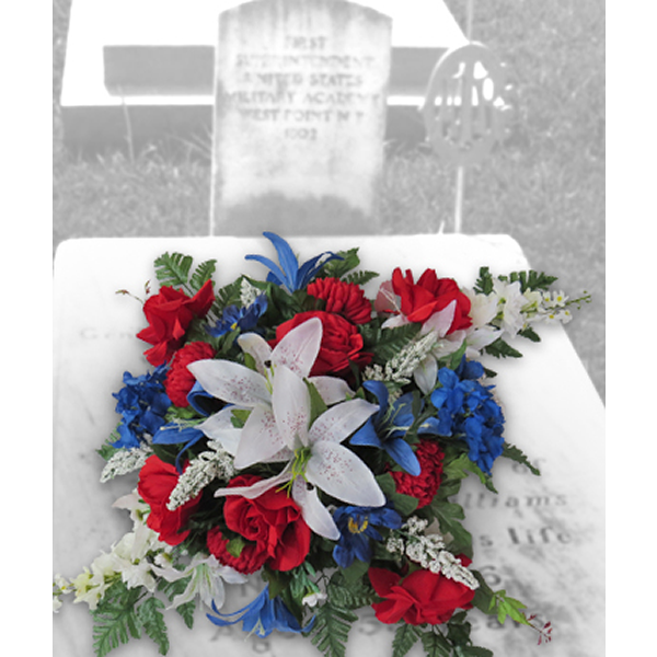 Patriotic Grave Spray