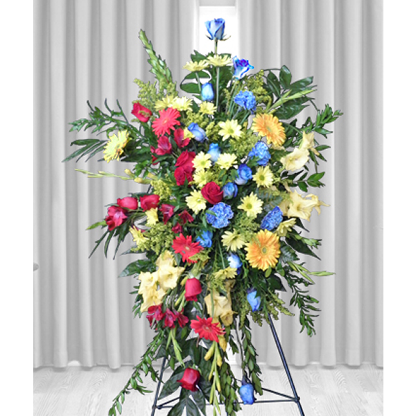 Spray With Blue Roses