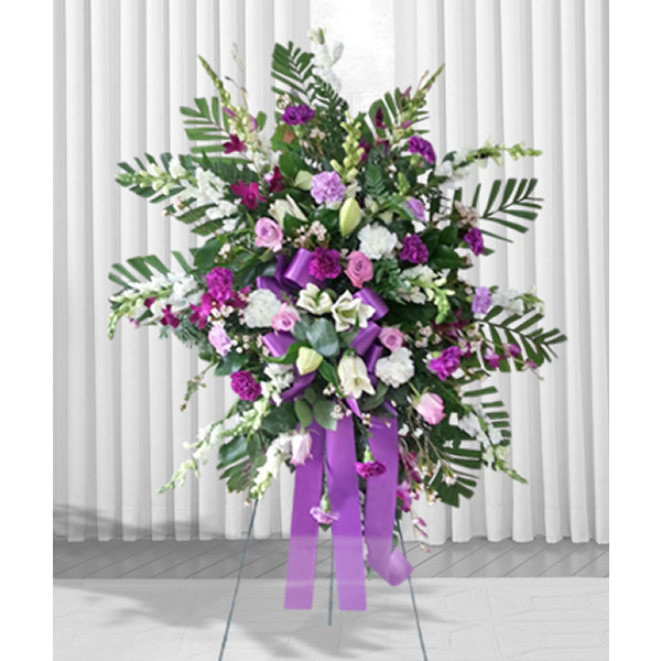 Orchid & White Easel