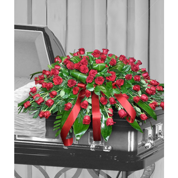 Red Rose Casket Spray