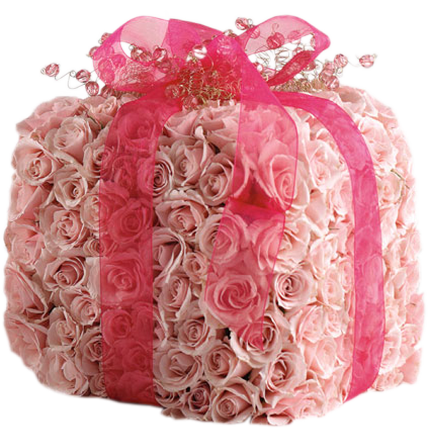 Spray Rose Gift Box Centerpiece